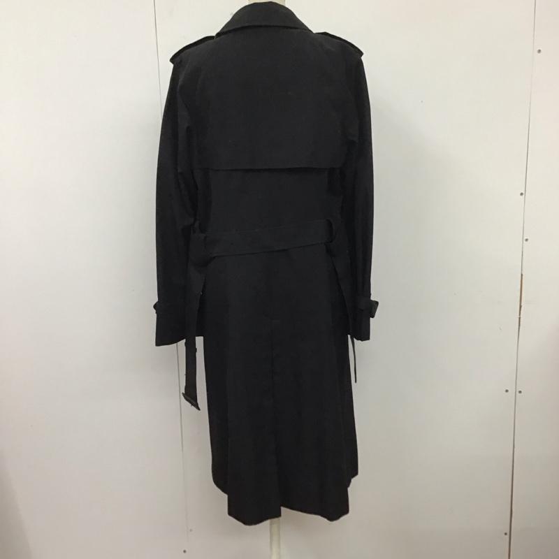 バーバリーロンドン Burberry London コート トレンチコート FR072-615-09 ライナー付き ノバチェック 40 無地 黒 / ブラック / レディース USED 古着 中古 10113020