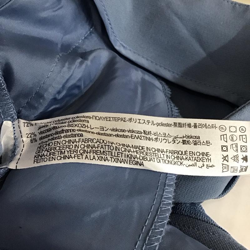 ザラ ZARA パンツ スラックス スラックスパンツ ワイドパンツ カジュアルパンツ センタータックパンツ M 無地 青 / ブルー / レディース USED 古着 中古 10117834