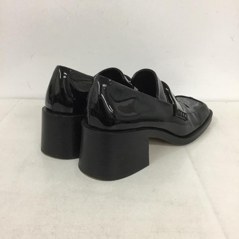 ザラ ZARA ローファー ローファー 1209 810 040 ヒール スクエアトゥ EU38 無地 黒 / ブラック / レディース USED 古着 中古 10138336