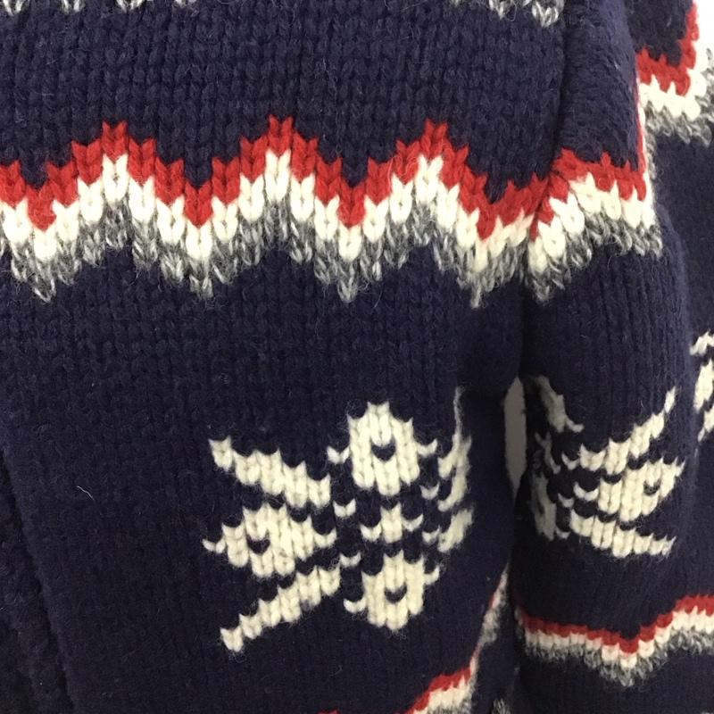 トミーヒルフィガー TOMMY HILFIGER ニット、セーター 長袖 ジップアップニットジャケット 長袖ニットカーディガン アウター L 総柄 マルチカラー / マルチカラー / メンズ USED 古着 中古 10111273