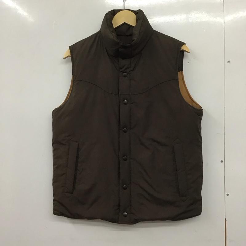 ユニクロ UNIQLO ベスト ベスト 317-024919 ダウンベスト リバーシブル L 無地 茶 / ブラウン / X キャメル / キャメル / メンズ USED 古着 中古 10139477