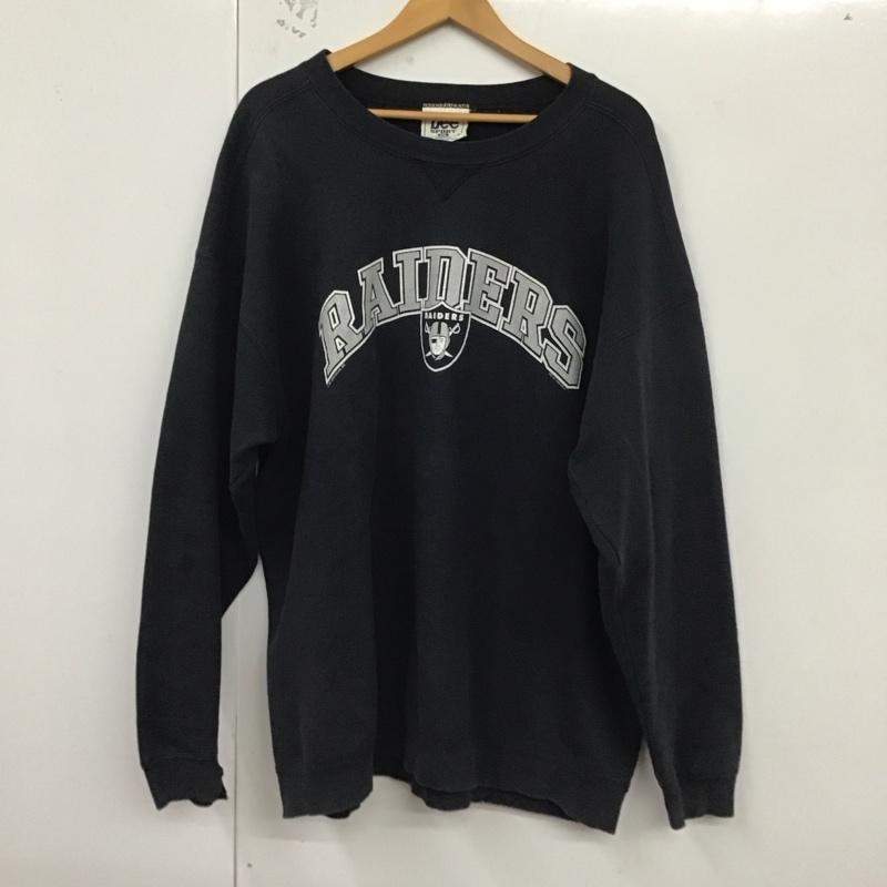 リー Lee トレーナー 長袖 長袖トレーナー スウェット クルーネック プルオーバー 90s raiders XXL ロゴ、文字 紺 / ネイビー / メンズ USED 古着 中古 10129866