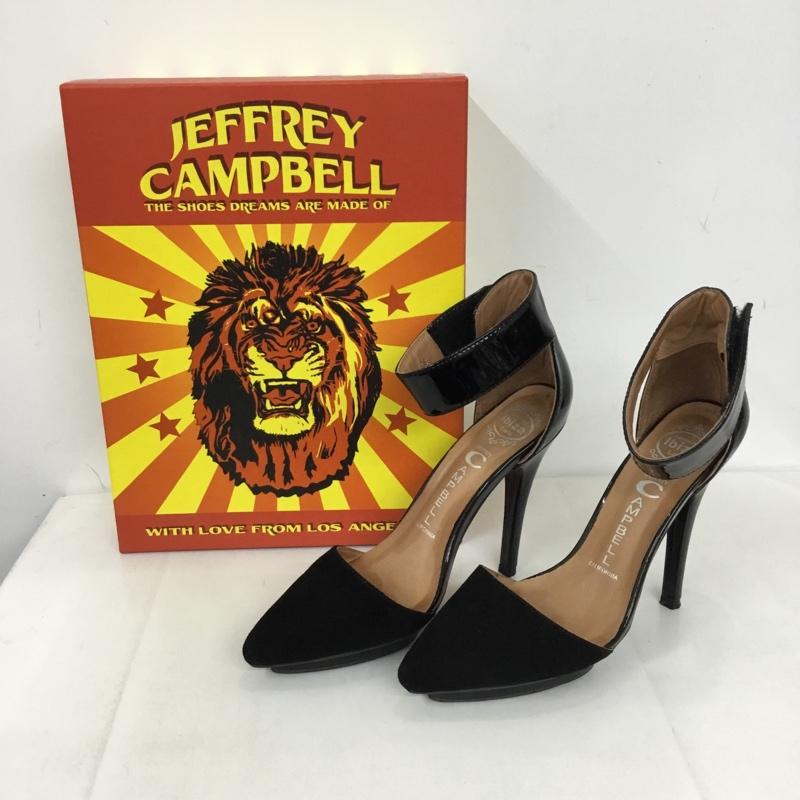 ジェフリーキャンベル Jeffrey Campbell パンプス パンプス FJF1729 SOLITAIRE ピンヒール ハイヒール ストラップ 36 箱有 無地 黒 / ブラック / レディース USED 古着 中古 10122819