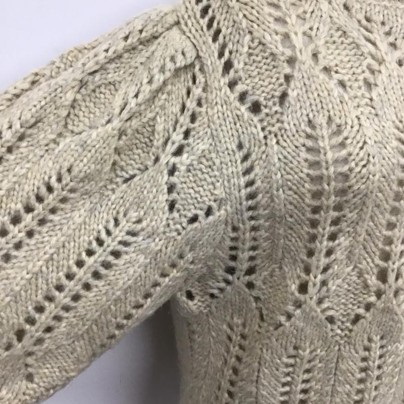 ザラ ZARA ニット、セーター 長袖 透かし編み S 無地 ベージュ / ベージュ / レディース USED 古着 中古 10124990
