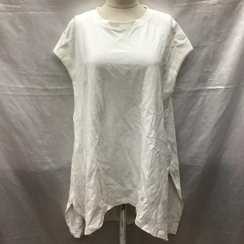 古着 USED カットソー 半袖 2015204 tang ノースリーブ サイドスリット タグ付き 38 無地 白 / ホワイト / レディース USED 古着 中古 10123499