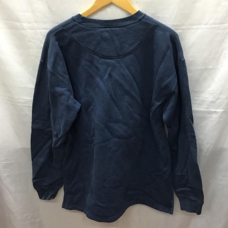 チャンピオン Champion トレーナー 長袖 C3-Q035 裏起毛 L ワンポイント 紺 / ネイビー /  メンズ USED 古着 中古 10118979