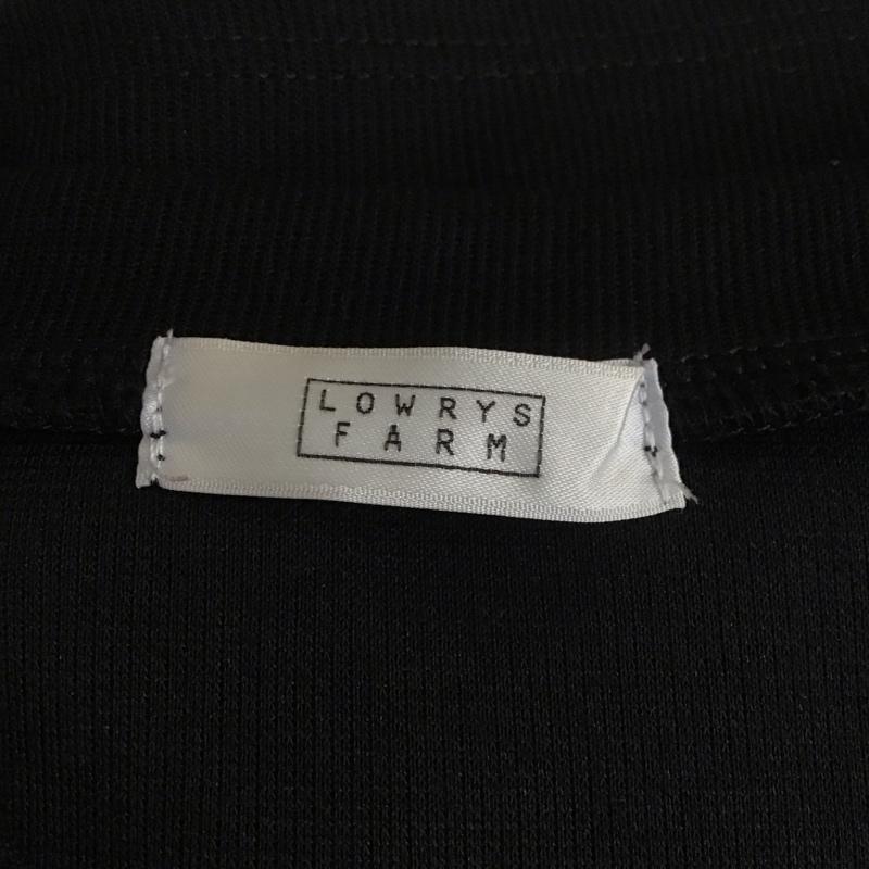 ローリーズファーム LOWRYS FARM カーディガン 半袖 LF722041AD Vネック クロップド丈 FREE 無地 黒 / ブラック / レディース USED 古着 中古 10109529