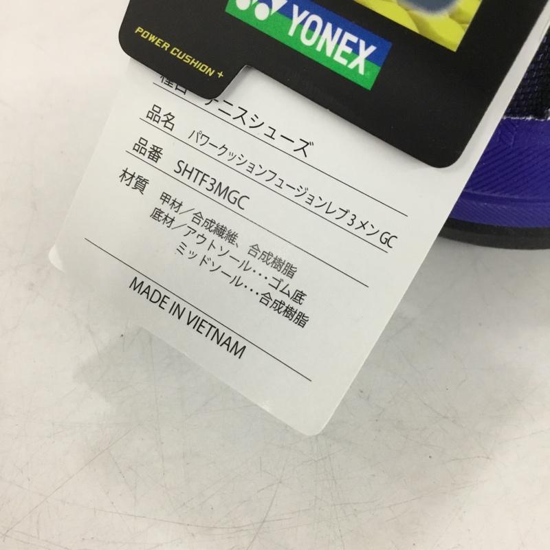 ヨネックス YONEX スニーカー スニーカー SHTF3MGC パワークッションフュージョンレブ3メンGC テニスシューズ 箱有 25.5cm 25.5cm ロゴ、文字 白 / ホワイト / X 黒 / ブラック / X 青 / ブルー / メンズ USED 古着 中古 10149914