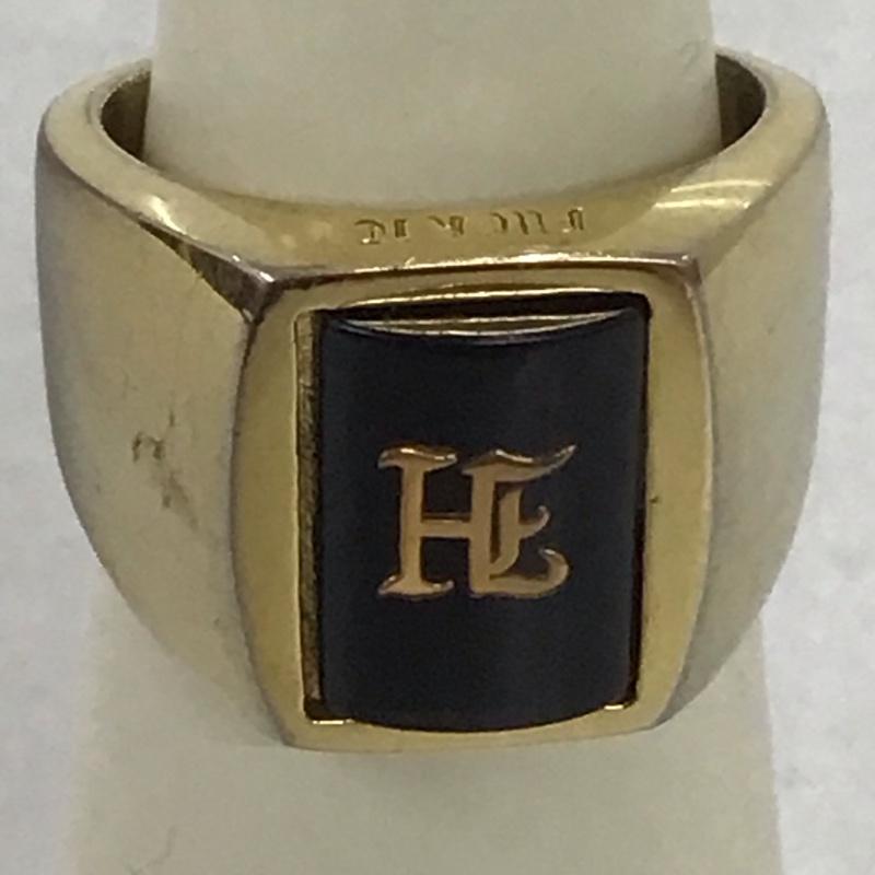 ハフ HUF アクセサリー 指輪 BLACKLETTER GOLD RING 22号 ロゴ、文字 黒 / ブラック / X 金 / ゴールド / メンズ USED 古着 中古 10132119
