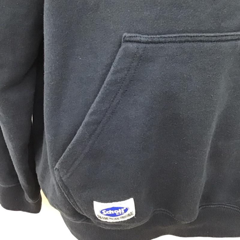 ショット schott パーカー 長袖 長袖パーカー プルオーバーパーカー スウェット XL ロゴ、文字 紺 / ネイビー /  メンズ USED 古着 中古 10124910