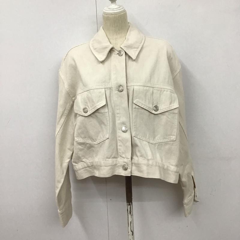 ザラ ZARA ジャケット、上着 ジャケット、ブレザー 4365/073/733 COLOURED DENIM JACKET M 無地 白 / ホワイト / レディース USED 古着 中古 10127723