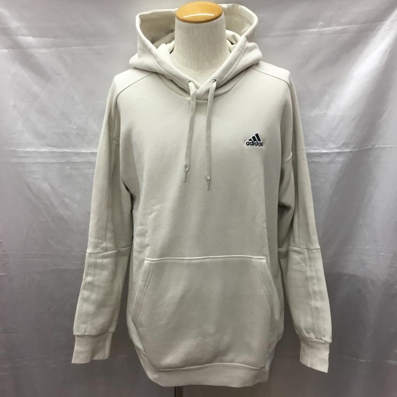 アディダス adidas パーカー 長袖 hg1841 長袖パーカー スウェット トレーナー プルオーバー ロゴ、文字 ベージュ / ベージュ / メンズ USED 古着 中古 10115001