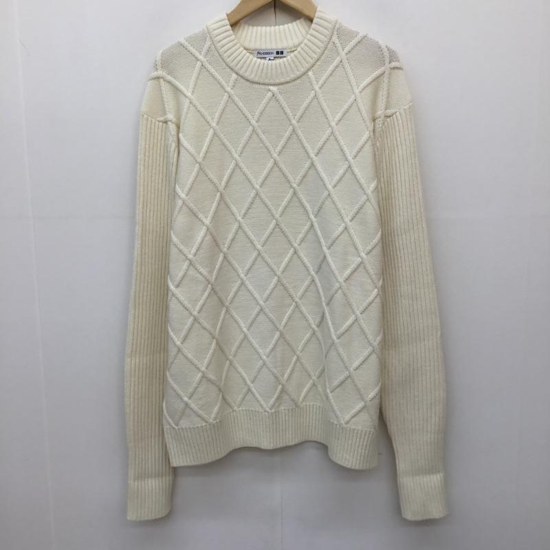 ユニクロ UNIQLO ニット、セーター 長袖 JW Anderson XL 無地 白 / ホワイト / メンズ USED 古着 中古 10138696