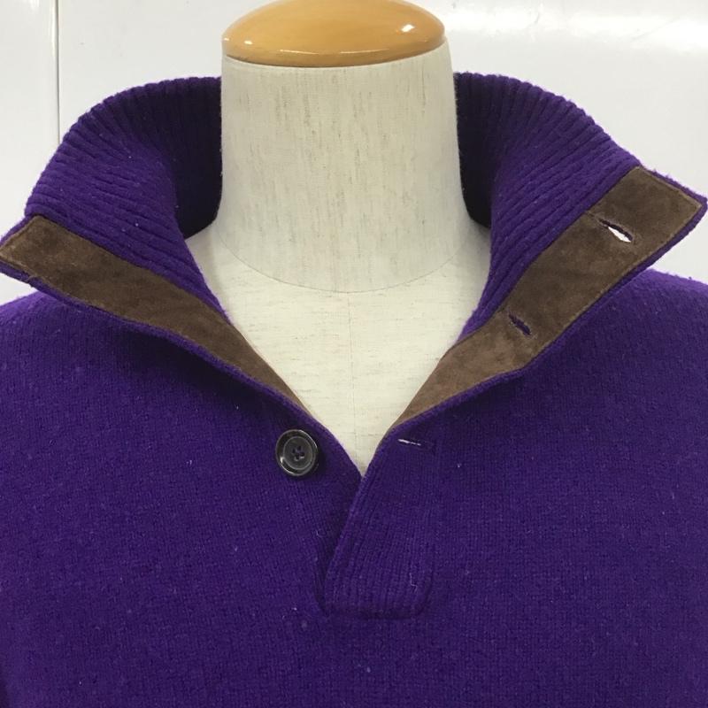 ポロバイラルフローレン Polo by RALPH LAUREN ニット、セーター 長袖 L 無地 紫 / パープル / メンズ USED 古着 中古 10108092