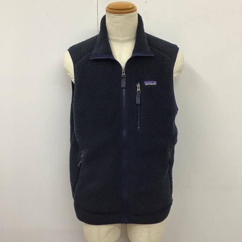 パタゴニア patagonia ベスト ベスト ベスト ノースリーブカットソー ジップアップベスト M ロゴ、文字 紺 / ネイビー / メンズ USED 古着 中古 10119491
