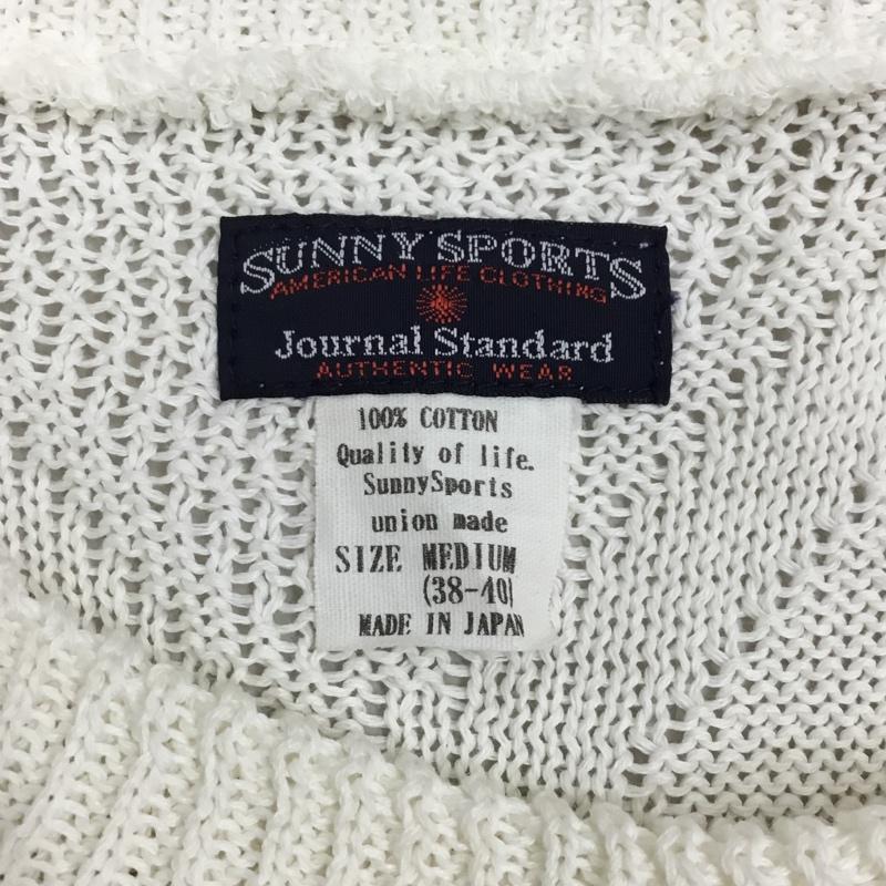 サニースポーツ SUNNY SPORTS カットソー 半袖 半袖ニットカットソー クルーネックカットソー 半袖セーター M  白 / ホワイト /  メンズ USED 古着 中古 10108945