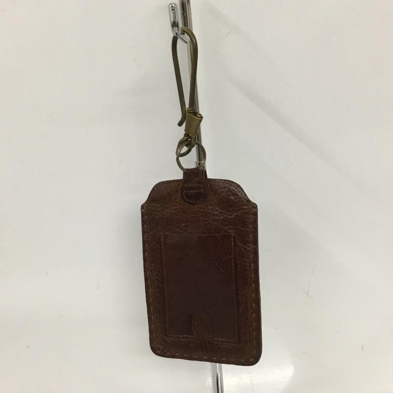 ゲンテン genten カードケース 定期入れ レザー パスケース ロゴ、文字 茶 / ブラウン / メンズ USED 古着 中古 10133921