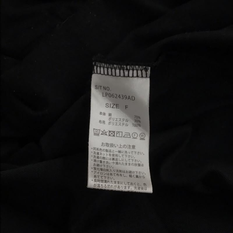 レプシィム LEPSIM カットソー 半袖 LP062439AD 異素材フリルチュニック フリル袖Tシャツ FREE 無地 黒 / ブラック / レディース USED 古着 中古 10131756