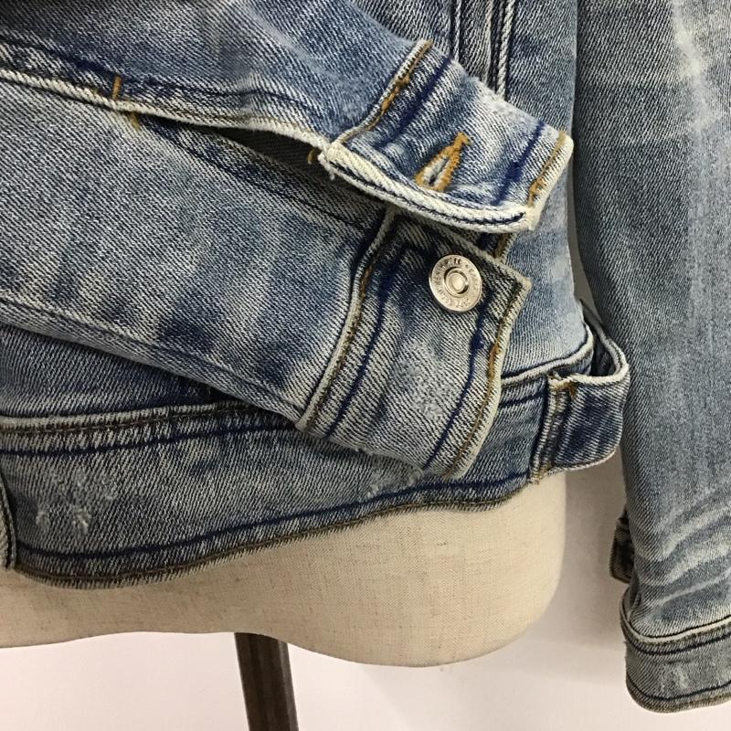 ザラ ZARA ジャケット、上着 ジャケット、ブレザー 4979 022 406 デニムジャケット S ダメージ加工 青 / ブルー / レディース USED 古着 中古 10109698