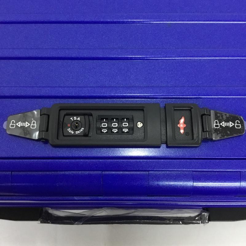 アンドフラット &.FLAT スーツケース、トランク スーツケース、トランク FL14-4-00001 折りたたみ ハードキャリーバッグ キャリーケース 箱有 ロゴ、文字 青 / ブルー / メンズ USED 古着 中古 10137504