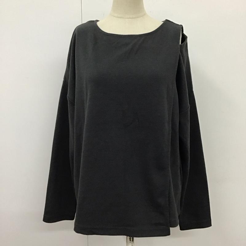 グリーンレーベルリラクシング green label relaxing トレーナー 長袖 3612-199-2046 長袖トレーナー スウェット クルーネック リブスウェットカットソー 無地 黒 / ブラック / レディース USED 古着 中古 10118011