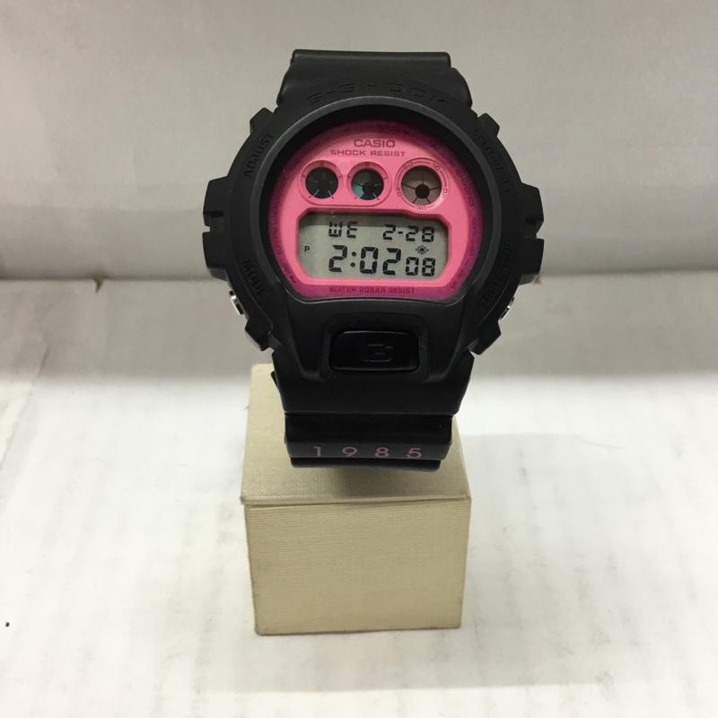 ジーショック G-SHOCK 腕時計 デジタル DW-6900FS TOMMY コラボモデル ロゴ、文字 黒 / ブラック / X 桃 / ピンク / メンズ USED 古着 中古 10106399