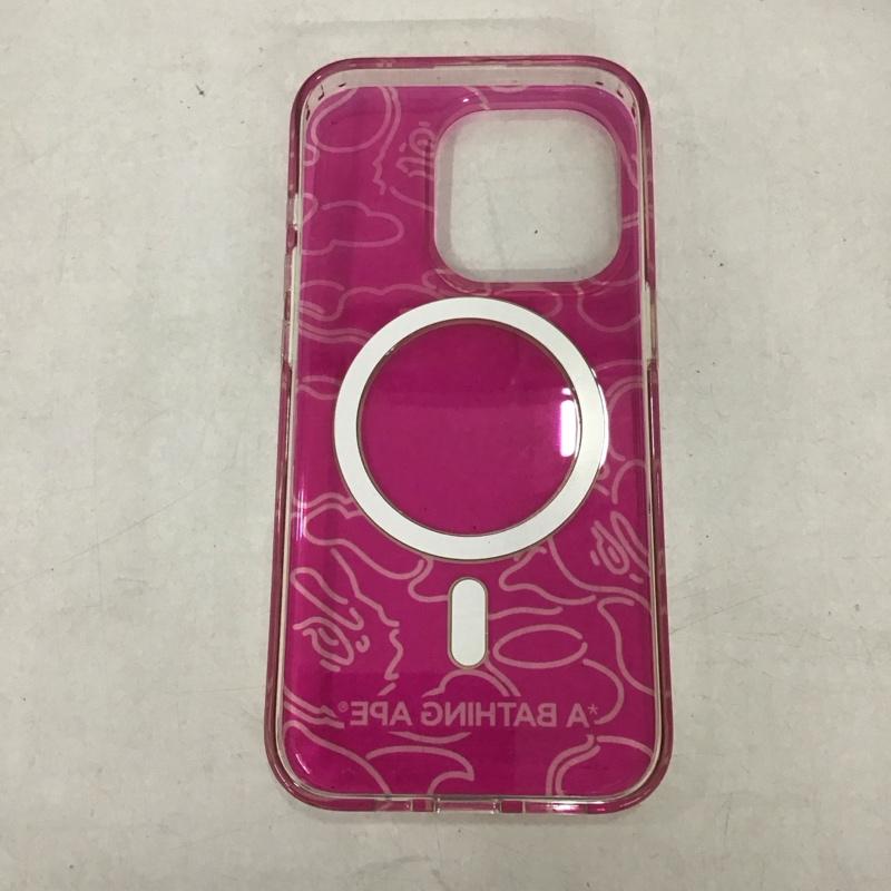 アベイシングエイプ A BATHING APE ファッション小物 ファッション小物 iphone 15Pro ケース NEON CAMO ロゴ、文字 桃 / ピンク / メンズ USED 古着 中古 10132449