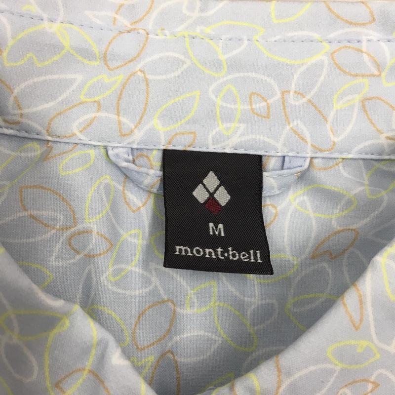 モンベル mont-bell シャツ、ブラウス 長袖 1114496 WIC ライト プリント ロングスリーブシャツ M 総柄 水色 / ライトブルー / レディース USED 古着 中古 10107449