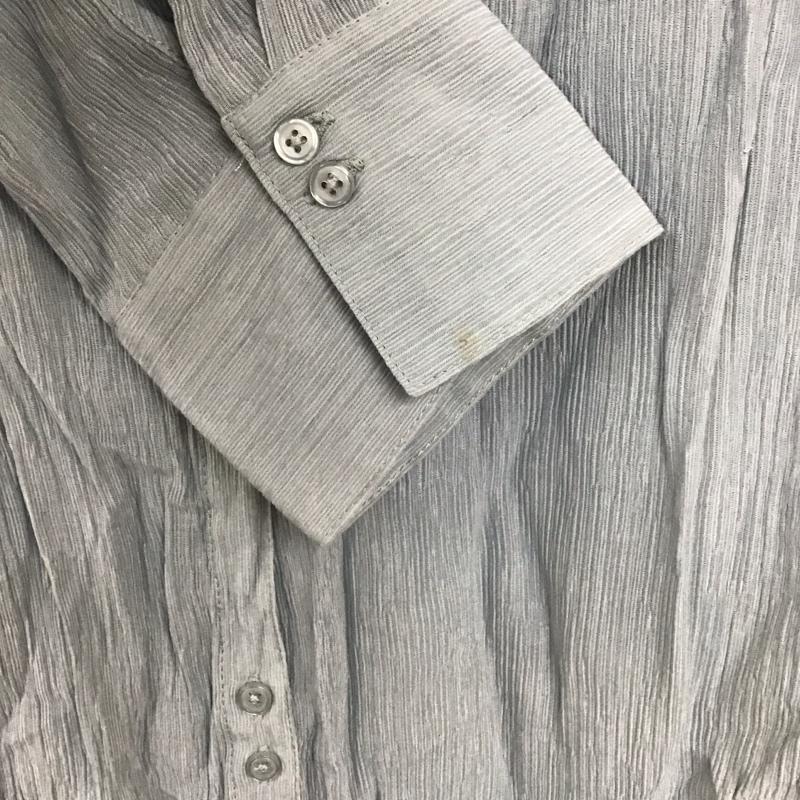 ダブルクローゼット w closet ワンピース ロングスカート 長袖シャツワンピース 前空きロングワンピース ノーカラー FREE 無地 灰 / グレー / レディース USED 古着 中古 10128919