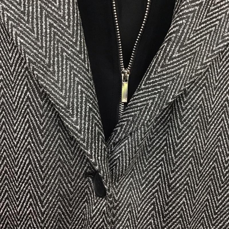 ザラ ZARA ジャケット、上着 ジャケット、ブレザー 4387 368 812 COMBINED HERRINGBONE BLAZER M 黒 / ブラック / X 白 / ホワイト / レディース USED 古着 中古 10131332