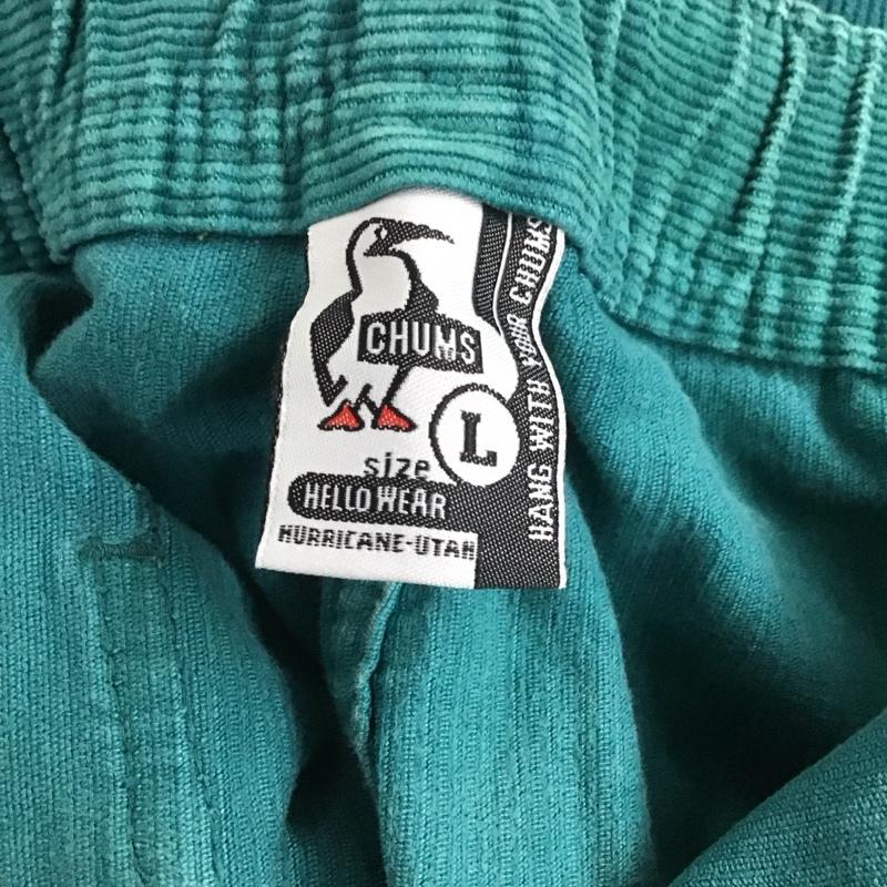 チャムス CHUMS パンツ ワークパンツ、ペインターパンツ コーデュロイパンツ ワイドパンツ カジュアルパンツ L 無地 緑 / グリーン /  メンズ USED 古着 中古 10126643
