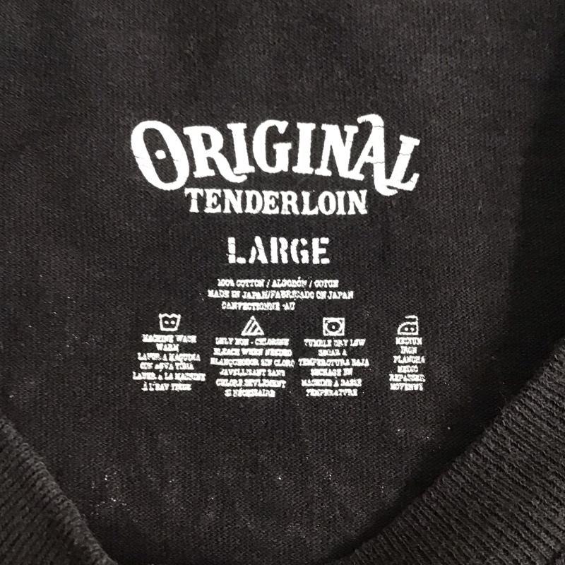 テンダーロイン TENDERLOIN Tシャツ 半袖 半袖カットソー プリントTシャツ クルーネックカットソー L プリント 黒 / ブラック /  メンズ USED 古着 中古 10109808