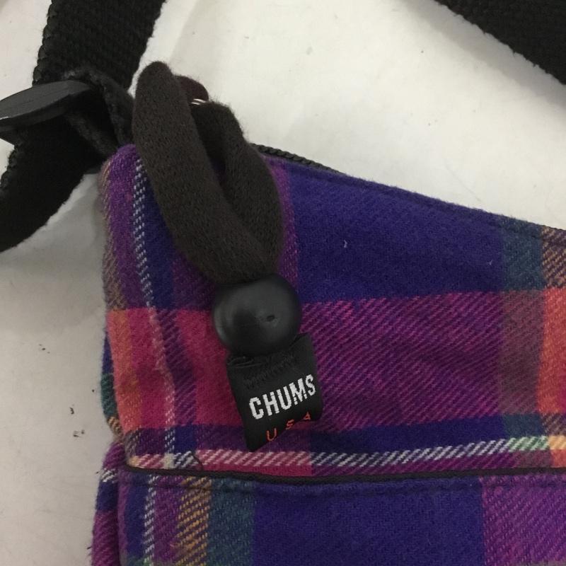 チャムス CHUMS ショルダーバッグ ショルダーバッグ チェック フェイクレザー ワンポイント マルチカラー / マルチカラー / レディース USED 古着 中古 10140042