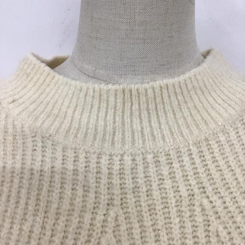 マウジー MOUSSY ニット、セーター 長袖 010CSF70-0440 MIDDLE NECK KNIT TUNIC チュニック FREE 無地 オフホワイト / オフホワイト / レディース USED 古着 中古 10107494