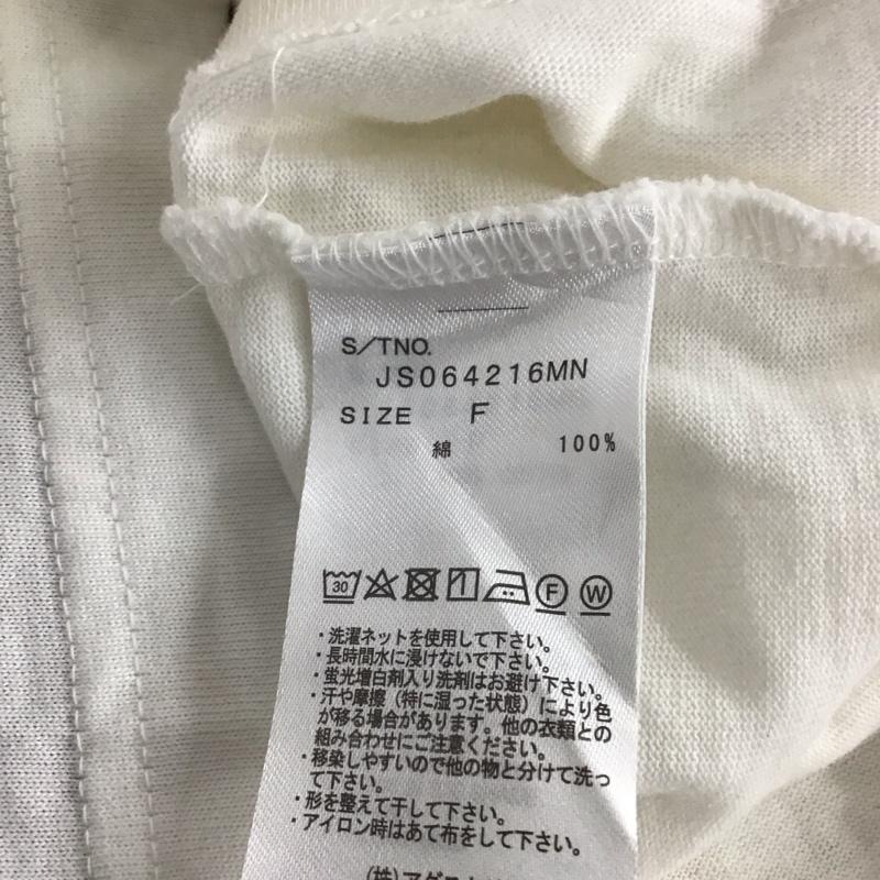 ジーナシス JEANASIS Tシャツ 長袖 JS064216MN アソートボーダーショート FREE 無地 白 / ホワイト / X えんじ / ワインレッド / レディース USED 古着 中古 10132783