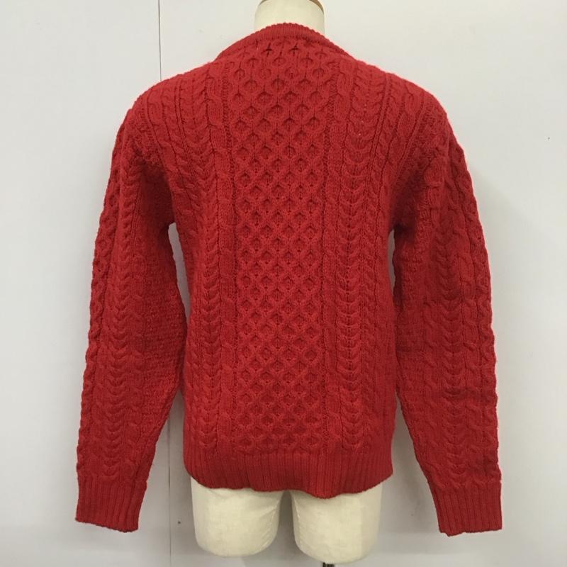 アダムエロペ ADAM ET ROPE ニット、セーター 長袖 長袖 M 総柄 赤 / レッド / メンズ USED 古着 中古 10112573