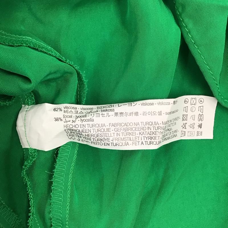 ザラ ZARA シャツ、ブラウス 長袖 長袖シャツ Vネックシャツ ドルマン M 無地 緑 / グリーン / レディース USED 古着 中古 10117984