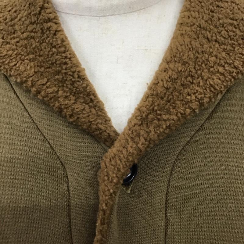 クラクト CLUCT カーディガン 長袖 ショールカラー 裏ボア L ロゴ、文字 茶 / ブラウン / メンズ USED 古着 中古 10115071