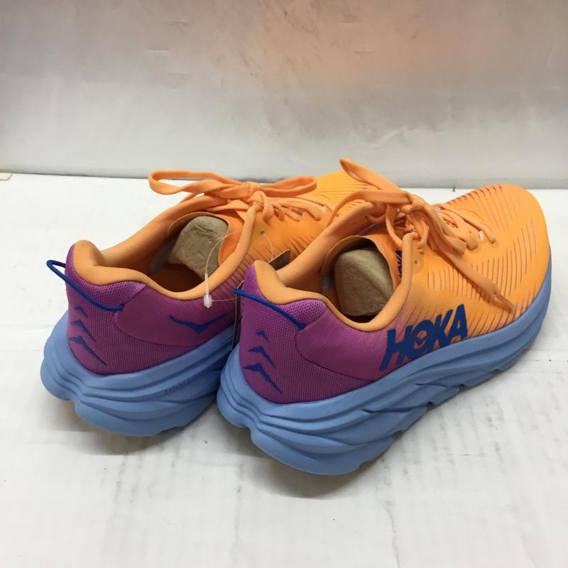 ホカオネオネ HOKA ONEONE スニーカー スニーカー 1121371 ランニングシューズ RINCON3 WIDE MOCY 23.5cm 箱有 23.5cm ロゴ、文字 橙 / オレンジ / X 水色 / ライトブルー / レディース USED 古着 中古 10108845