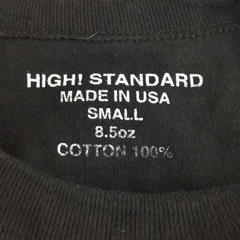 ハイスタンダード HIGH!STANDARD Tシャツ 半袖 半袖カットソー 無地Tシャツ クルーネックカットソー S 無地 黒 / ブラック /  メンズ USED 古着 中古 10110049