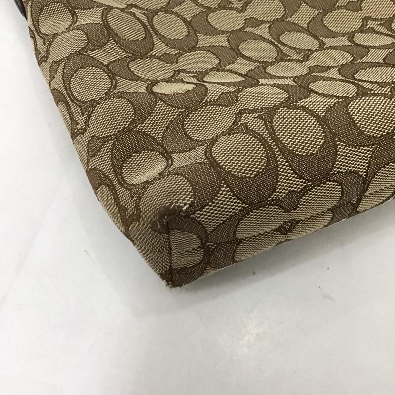 コーチ COACH ショルダーバッグ ショルダーバッグ F58285 シグネチャー ロゴ、文字 茶 / ブラウン / X ベージュ / ベージュ / レディース USED 古着 中古 10126345