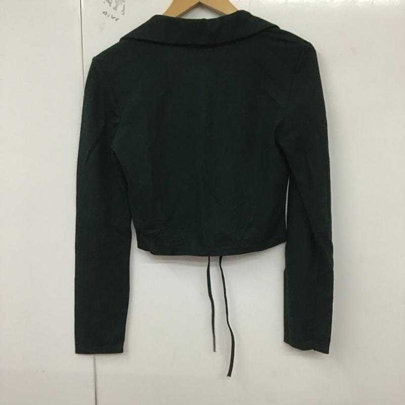 ザラ ZARA カットソー 長袖 長袖カットソー 無地カットソー ショート丈 S 無地 緑 / グリーン / レディース USED 古着 中古 10129728