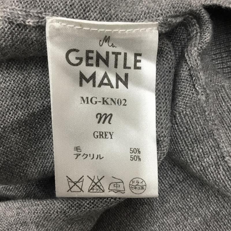 ミスタージェントルマン MR.GENTLEMAN ニット、セーター 長袖 長袖 M 無地 灰 / グレー / メンズ USED 古着 中古 10114312