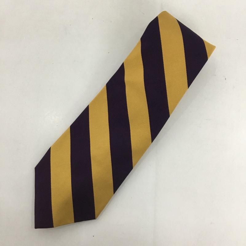 ラルフローレン RALPHLAUREN ネクタイ ネクタイ シルク ストライプ 黄 / イエロー / X 紫 / パープル / メンズ USED 古着 中古 10124293