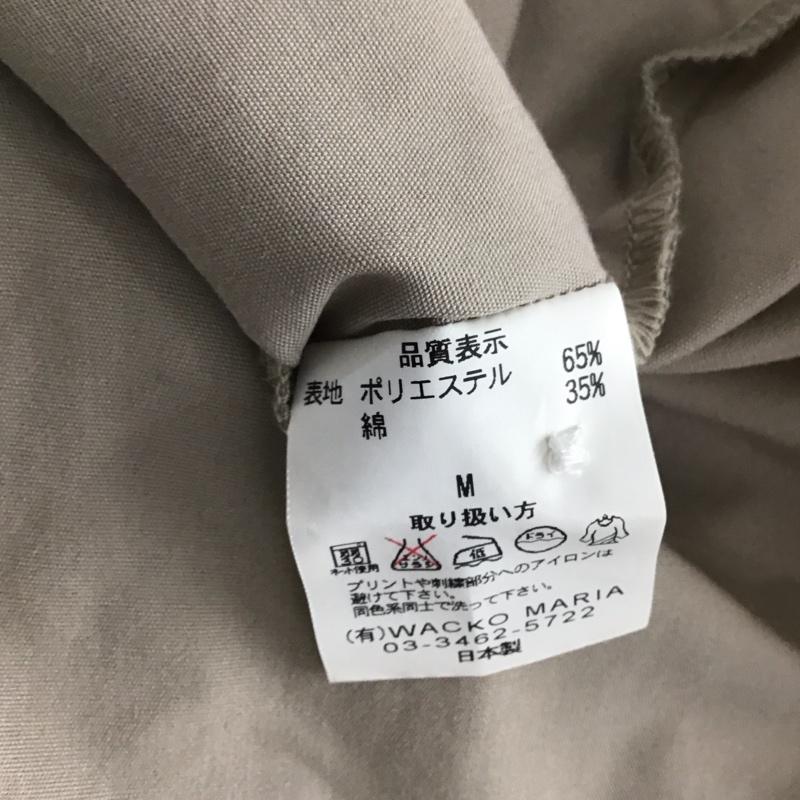 ワコマリア WACKO MARIA シャツ、ブラウス 半袖 半袖シャツ プリントシャツ ポケットシャツ M ロゴ、文字 ベージュ / ベージュ / メンズ USED 古着 中古 10141860