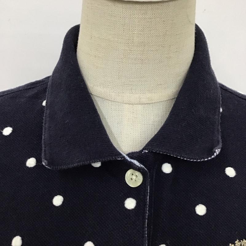 ポロジーンズカンパニー POLO JEANS COMPANY ポロシャツ 半袖 半袖ポロシャツ 半袖カットソー カラーシャツ M ドット 紺 / ネイビー / レディース USED 古着 中古 10115920