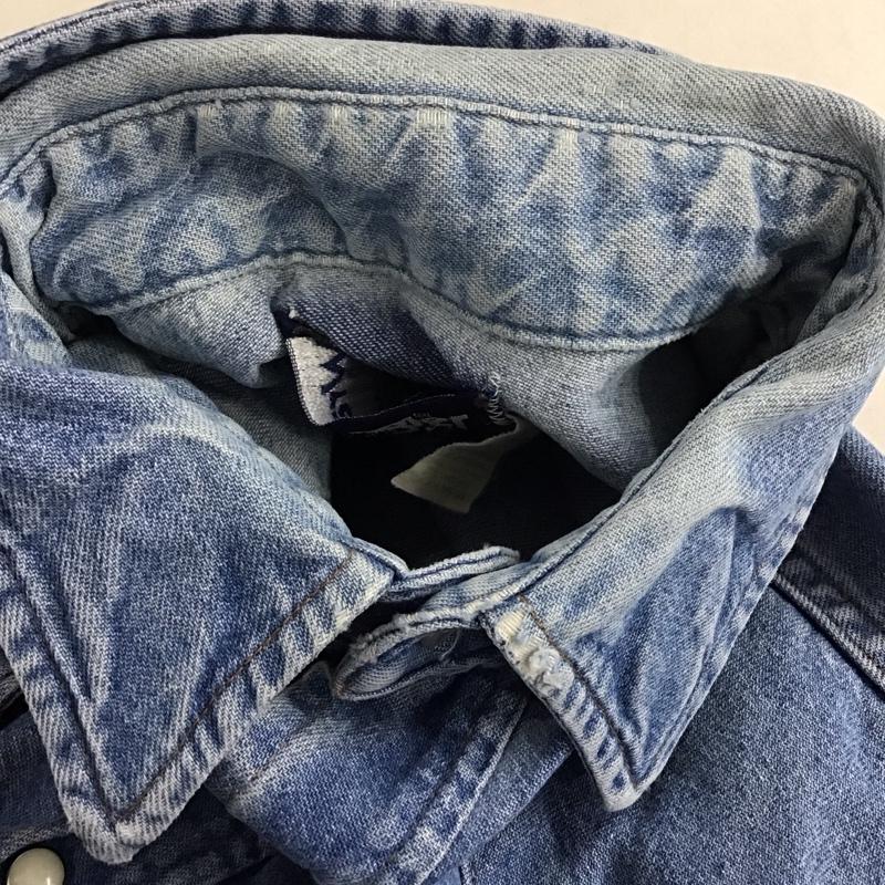 ラングラー Wrangler シャツ、ブラウス 長袖 長袖シャツ 無地シャツ カラーシャツ デニムシャツ usa製 90s 無地 インディゴ / インディゴ / メンズ USED 古着 中古 10141507