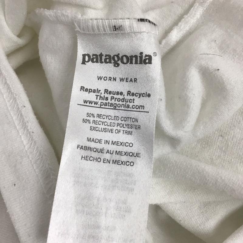 パタゴニア patagonia カットソー 長袖 長袖カットソー プリントカットソー クルーネック S ロゴ、文字 白 / ホワイト / メンズ USED 古着 中古 10130467