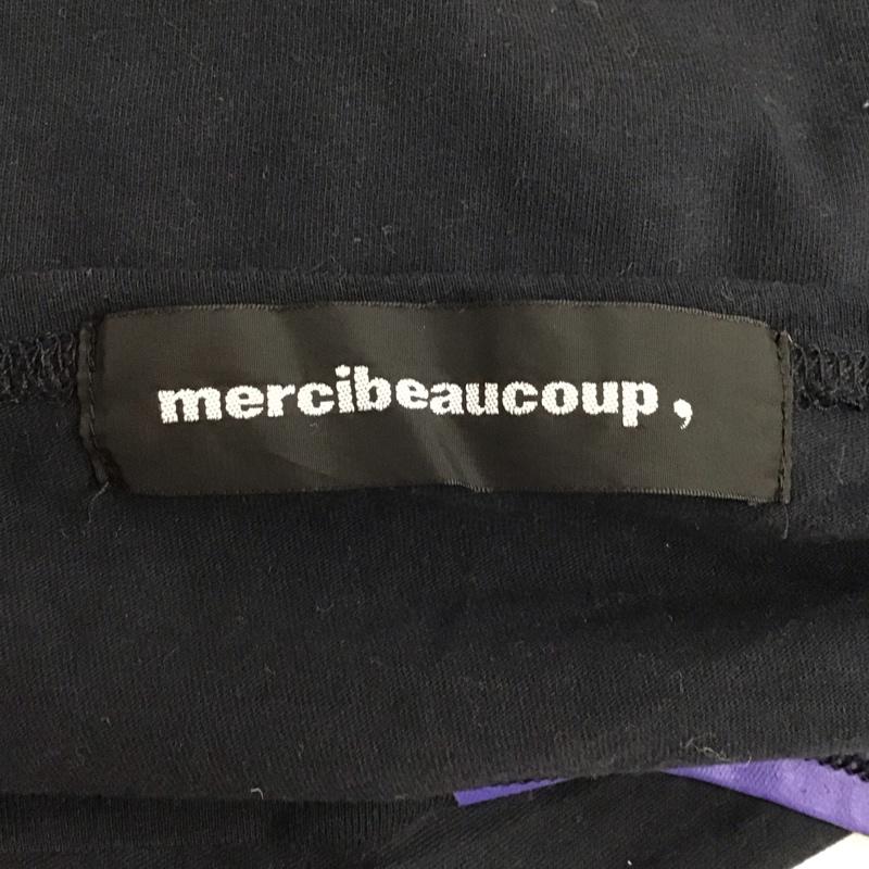 メルシーボークー mercibeaucoup, カットソー 半袖 半袖カットソー プリントTシャツ クルーワイドネックカットソー 1 プリント 黒 / ブラック / レディース USED 古着 中古 10125268