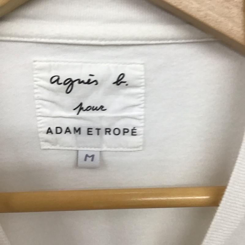 アニエス・ベー agnes b. Tシャツ 半袖 半袖カットソー プリントTシャツ クルーネックカットソー M ロゴ、文字 白 / ホワイト / レディース USED 古着 中古 10135107